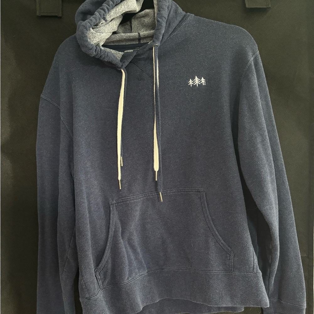 Navy Blue Hoodie with Tree Emblem